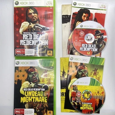 Red Dead Redemption + Undead Nightmare | Xbox 360 Complete Mint Pal Game Bundle - Image 1 of 4