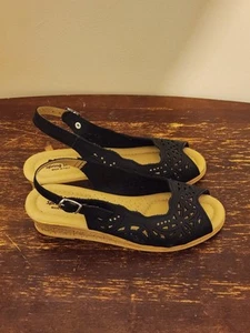 Spring Step Women Size 39/8.5 US Orella Leather Slingback Sandals Made In Italy - Picture 1 of 6