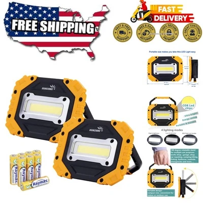 Luz de trabajo LED portátil súper brillante 750 lúmenes - Paquete de 2 para aventuras al aire libre Foto 1 de 4