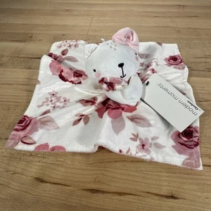 White Cat Lovey Gerber Baby Plush Pink Roses Security Blanket 12"X12" NWT - Picture 1 of 10