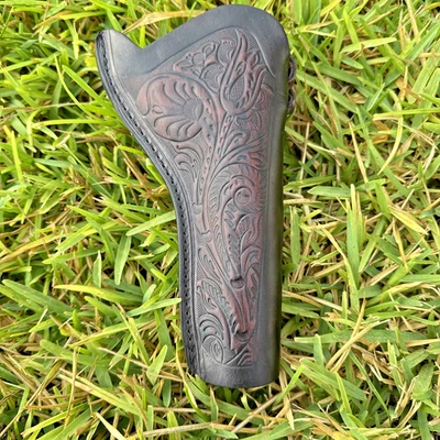 "Funda personalizada marrón oscuro patrón bordado personalizada barril de 5 1/2""" Foto 1 de 4