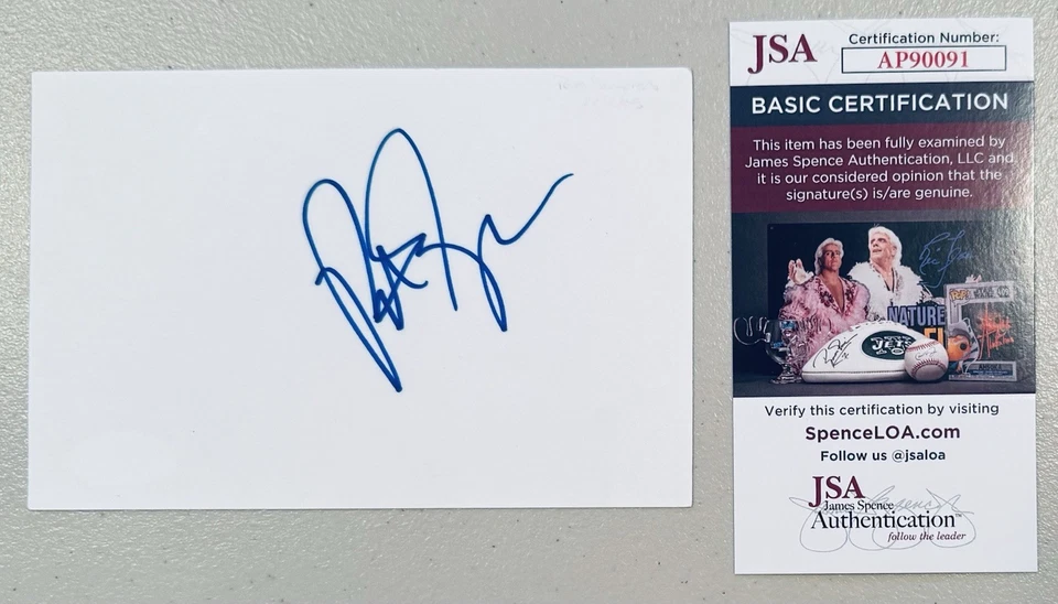 Pete Sampras Signed Autographed 4x6 Card JSA Cert Tennis Champion - Image 1 of 1