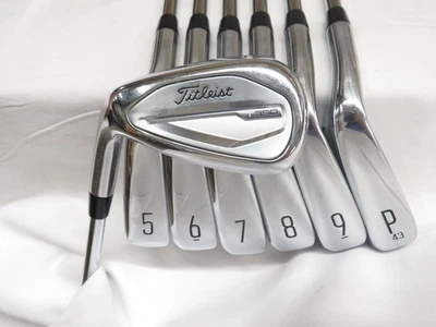 Used LH Titleist T350 Iron Set 5-PW+48 TT AMT Red R300 Regular Flex Steel Shafts - Image 1 of 4