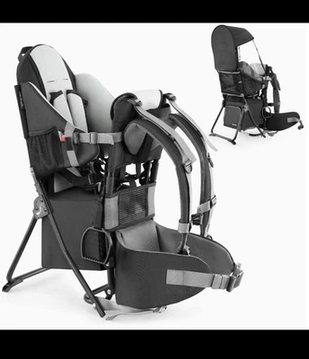 Mochila portabebés besrey, mochila de senderismo para niños pequeños con asiento de seguridad de 3 alturas, Foto 1 de 4