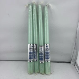 10 inch Aqua Green Taper Candles Set of 4 Candlesticks New Sealed USA Made - Picture 1 of 4