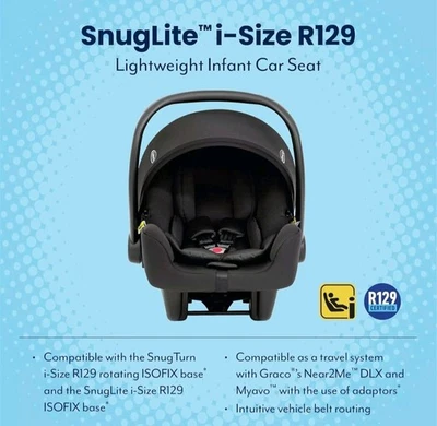 Graco SnugLite i-Size R129 Infant car seat, Suitable from 40-75cm, 0-13kg - Image 1 of 4