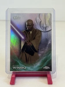 2025 Topps Chrome Star Wars Mace Windu Costco Refractor SP Exclusive CE-37 - Picture 1 of 2