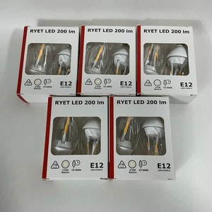 IKEA RYET LED Light Bulb Chandelier Clear  E12 200 Lumen 2700K Lot 5 (10 Pcs) - Picture 1 of 9