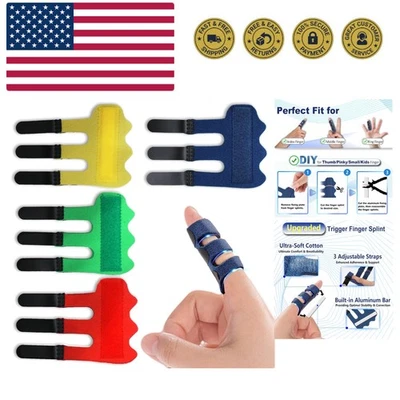 Férula de dedo de gatillo mejorada de 4 piezas: soporte de soporte de dedo de gatillo con 3 ajustes... Foto 1 de 4