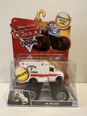 Nuevo 2010 Disney Pixar Cars Toon Dr. Feel Bad #26 Deluxe Monster Truck Mater Foto 1 de 3