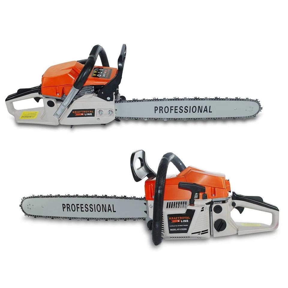 Motosierra de gasolina KRAFTROYAL 52cc con hoja de 50 cm jardinería poda madera - Imagen 1 de 4