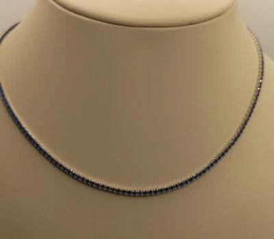 COLLANA TENNIS ARGENTO RODIATO DONNA MM 2 ZIRCONI NERO CM 40-45 EXPLOIT - Immagine 1 di 4