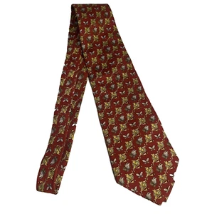 #8020 HANAE MORI MONSIEUR SILK RED BUTTERFLY TIE 3.75 X 56 - Picture 1 of 6