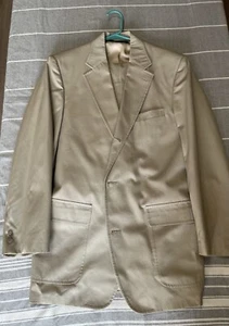 Brooks Brother Vintage Chino Suit 42L 35x30 Beige Cream 2 Piece Classic - Picture 1 of 24