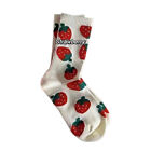 Outdoor Wind Protection And Warmth New Pink Strawberry Socks Fashion Cute Socks