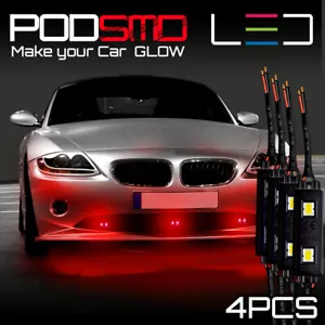 LED Rock Underbody Red Lights Under Car Neon Accent Glow Kit for Ford Mustang - Picture 1 of 10