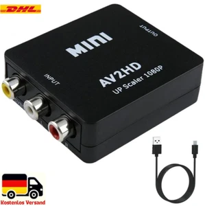 AV zu HDMI Konverter 1080P Upscaler RCA zu HDMI Adapter für TV, Monitor, Projekt - Bild 1 von 5