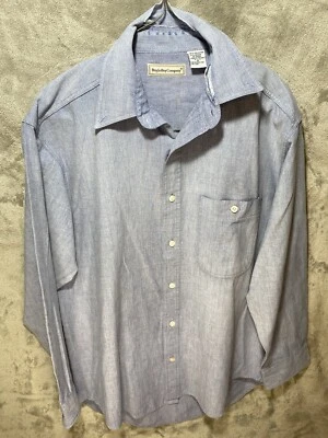 Vintage Bugle Boy Shirt Mens Chambray Long Sleeve Button Up Polo Men’s Size M - Image 1 of 4