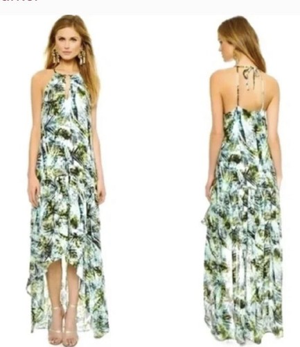 PALM ANGELS Abito Parker Amazonia alto basso stampa palma taglia large vestibilità come small 6 nuovo con etichette