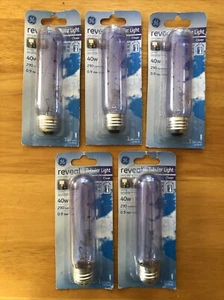 5 New GE Reveal 40W Clear Tubular Lights T10 Bulb 290 Lumens Soft White - Picture 1 of 14