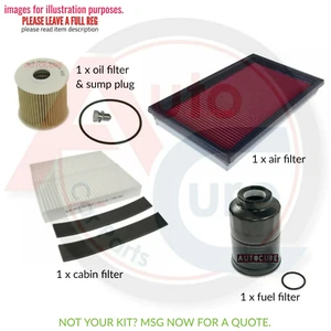 PASST FÜR NISSAN X-TRAIL 2.2 DCI T30 FILTER SERVICE KIT ÖL LUFT KRAFTSTOFF INNENRAUMWANNE STECKER - Bild 1 von 1