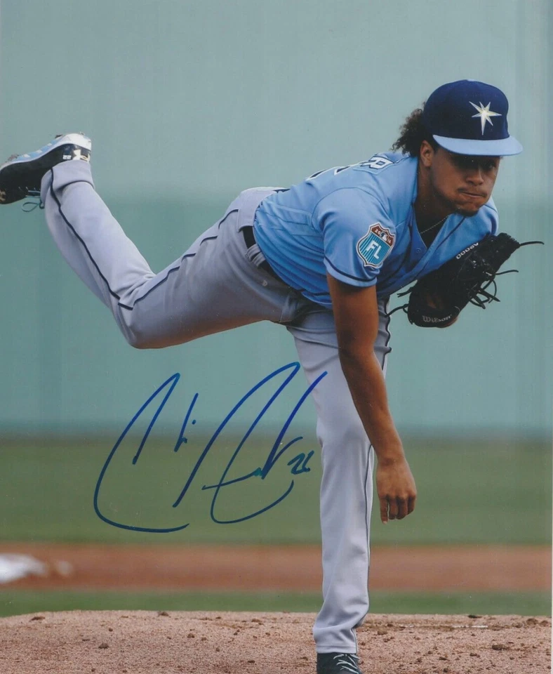 克里斯·阿切尔亲笔签名 8 x 10 坦帕湾光芒免费送货 A130 — 第 1/1 张图片