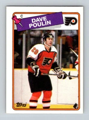 1988-89 Topps #100 Dave Poulin Philadelphia Flyers Hockey - Image 1 of 2