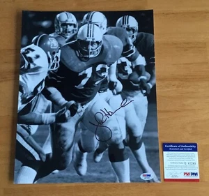 John Hannah New England Patriots HOFer Signed Autograph 11x14 Photo #1 PSA COA - Picture 1 of 3