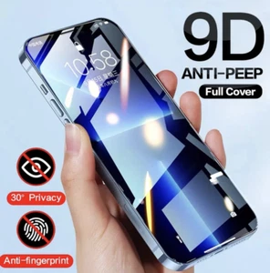 Privacy Tempered Glass Screen Protector For iPhone 14 11 12 Pro Max 13  Cover - Picture 1 of 6