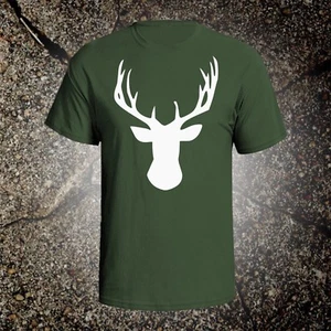 Deer Head 1 Caza Estilo Vintage Gráfico Camiseta Camiseta Marrón Mossberg Ruger - Imagen 1 de 6