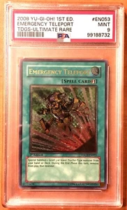 Emergency Teleport Yugioh 2008 Duelist Genesis Ultimate Rare 1st Edition PSA 9 - Picture 1 of 1