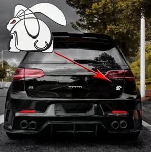 3D Metal Running Rabbit Emblem Car Stickers Rear Trunk Badge Fits Jetta Golf JDM - Picture 1 of 17