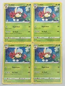 POKEMON TCG Chilling Reign LEDIAN x4 4x Juego Poco Común #005/198 Paquete Fresco Casi Nuevo! - Imagen 1 de 1