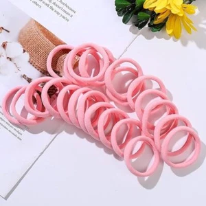 Nahtlose dicke Baumwoll-Haargummibänder, robuste elastische Krawatten, Pferdeschwanzhalter - Bild 1 von 2