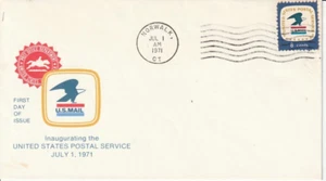 1396 July 1 1971 Postal Service FDC First Day Norwalk Connecticut - Picture 1 of 1