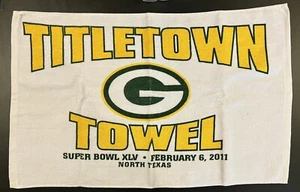 Green Bay Packers 2011 TITLETOWN SUPER BOWL XLV towel NFL Rare New Rodgers MVP - Picture 1 of 1