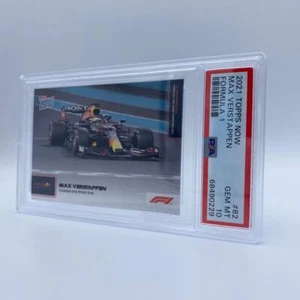 PSA 10 - Max Verstappen - Crosses The Finish line #82 - 2021 Topps Now F1 - Picture 1 of 4