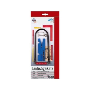 Laubsäge Starter Set mit Vorlage 15-tlg. Laubsägebogen Sägeblatt Sägebogen Säge - Bild 1 von 1