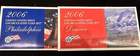 2006 P and D  U.S. Mint Uncirculated Set 20 coins - Sealed In Plastic  #6-26 Cover
