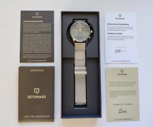 DeTomaso Sorpasso Herren Uhr Chronograph LE Silber Grün Neu und OVP - Bild 1 von 8