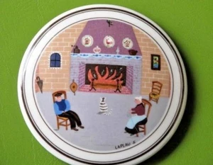VTG Laplau #5 Villeroy & Bosch GMa/GPa Kitty by Fireplace Porcelain Box - Picture 1 of 4