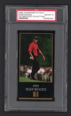 Tiger Woods 1997 1998 Masters Collection Champions Golf Rookie Card Rc PSA 8  - Image 1 of 2