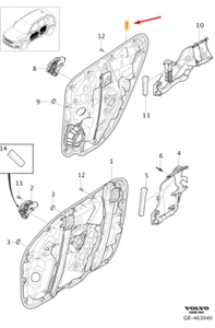VOLVO XC40 Rear Left Door Window Lift Carrier 32353277 NEW GENUINE - Picture 1 of 2