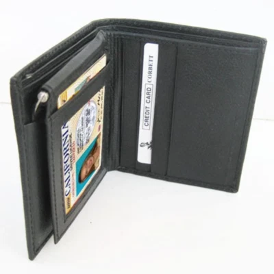 Premium Genuine Leather Men's Bifold Money Clip with Detachable Card Holder Wall - Image 1 of 4