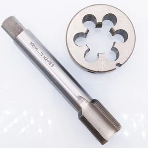 Tap & Die Set HSS M20 x 0.75mm Tap & M20 x 0.75mm Die Metric Thread Right Hand - Picture 1 of 7