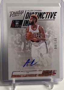2016-17 Prestige Distinctive Ink Allen Crabbe Karte Nr. 8 #165/199 mit Toplader - Bild 1 von 5