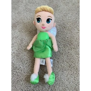 Disney Tinker Bell Plüschpuppe 13 Zoll süßes feengrünes Kleid & Flügel - Bild 1 von 7