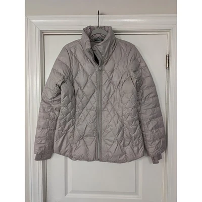 Athleta Responsible Down Jacket Women's Quilted Goose Lavender Gray Medium - Image 1 of 4