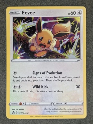Eevee SWSH118 Pokémon TCG Promo SWSH: Sword & Shield Promo Cards Near Mint - Image 1 of 2