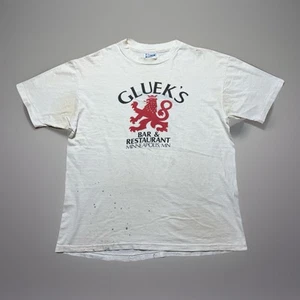 Vintage 90s Gluek’s Beer Bar & Restaurant Minneapolis MN. Thrashed Shirt Gr. XL - Bild 1 von 10